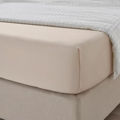 IKEA NATTJASMIN Sheet, light beige, 150x260 cm (59x102 ") | IKEA Bed linen | Eachdaykart