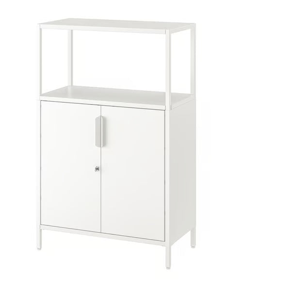 IKEA TROTTEN Cabinet with doors, anthracite, 70x35x110 cm (27 1/2x13 3/4x43 1/4 ")