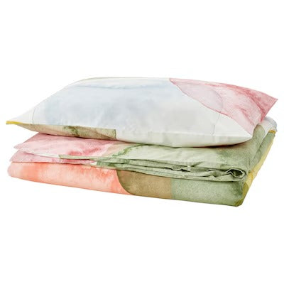 IKEA OLYMPTISTEL Duvet cover and pillowcase, multicolour, 150x200/50x80 cm (59x79/20x31 ") | IKEA Bed linen | Eachdaykart