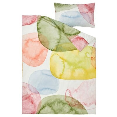 IKEA OLYMPTISTEL Duvet cover and pillowcase, multicolour, 150x200/50x80 cm (59x79/20x31 ") | IKEA Bed linen | Eachdaykart