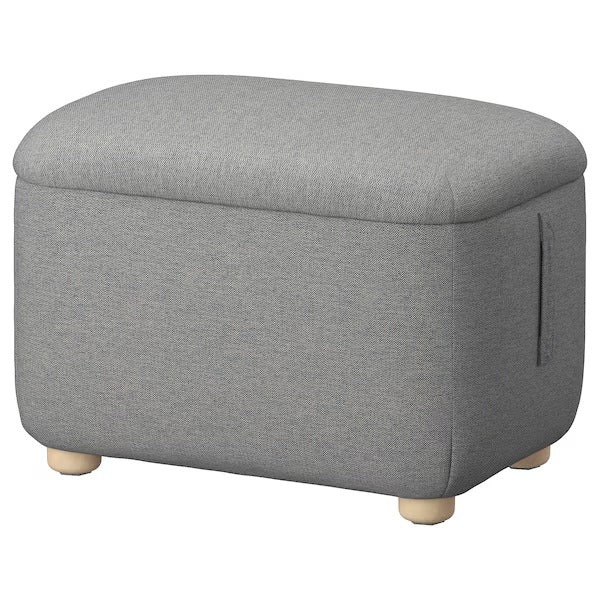 IKEA Oskarshamn footstool with storage tibbleby beige grey