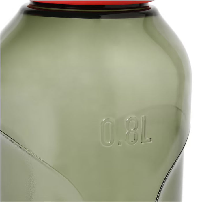 Decathlon QUECHUA BPA Free Plastic Water Bottle with One-Turn Locking - 800ml Black Red