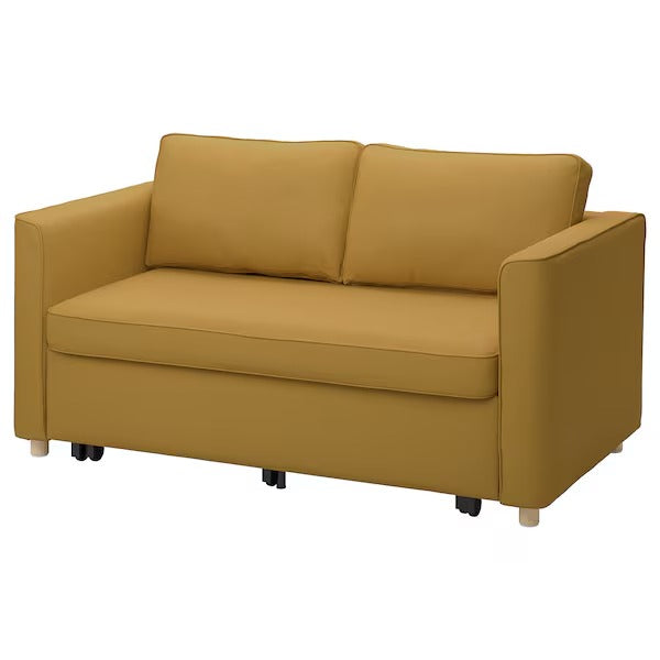 IKEA Parup 2 seat sofa bed vissle yellow brown