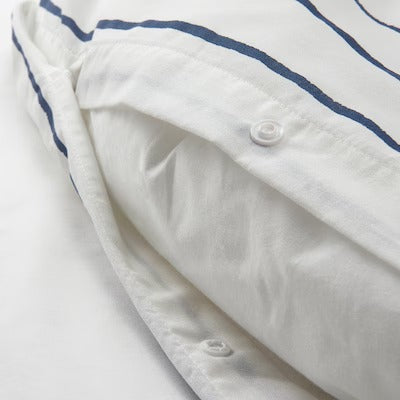 IKEA PAGODTRAD Duvet cover and pillowcase, white/dark blue, 150x200/50x80 cm (59x79/20x31 ") | IKEA Bed linen | Eachdaykart