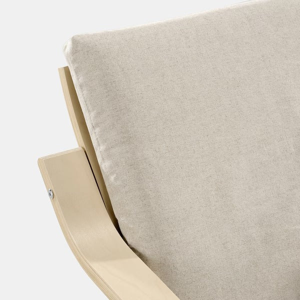 IKEA Poang Sesselkissen mit niedriger Rückenlehne Katorp Naturfarbe Beige