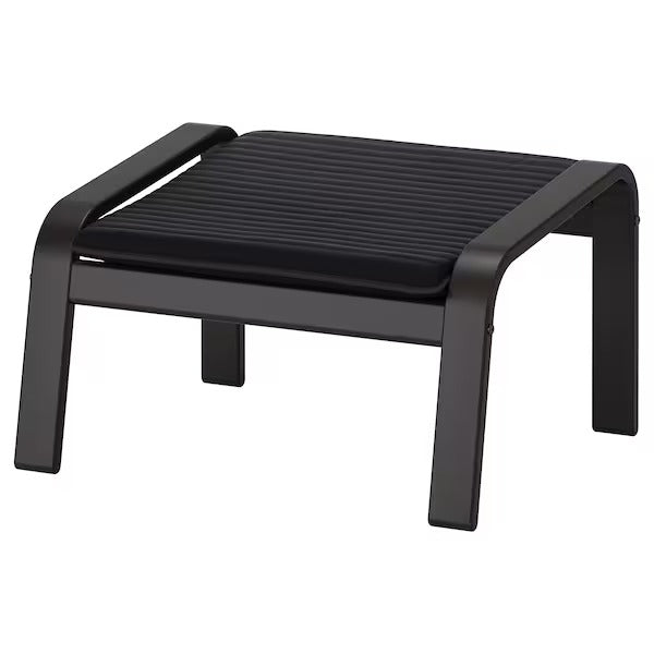 IKEA Poang Fußhocker schwarzbraun knisa schwarz