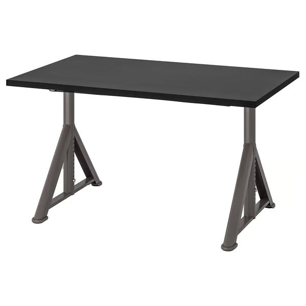 IKEA IDASEN Desk, black/beige, 120x70 cm (47 1/4x27 1/2 ")