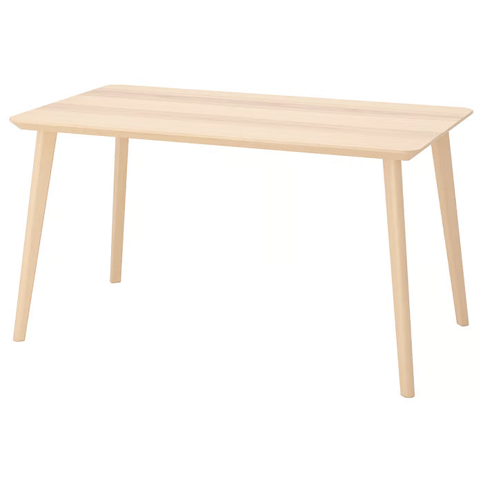 IKEA LISABO Table, black/ash veneer, 140x78 cm (55 1/8x30 3/4 ")
