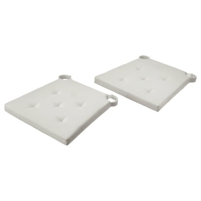 IKEA JUSTINA Chair pad, grey, 42/35x40x4 cm (17/14x16x2 ")