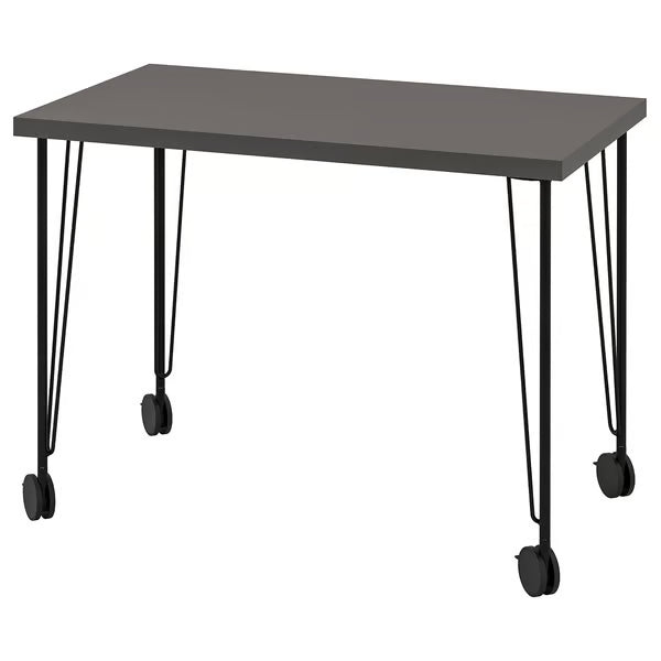 IKEA LINNMON / KRILLE Desk, black-brown/black, 100x60 cm (39 3/8x23 5/8 ")