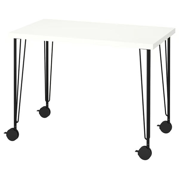 IKEA LINNMON / KRILLE Desk, black-brown/black, 100x60 cm (39 3/8x23 5/8 ")