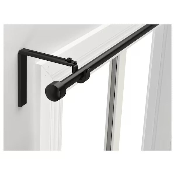 IKEA Racka Curtain Rod Combination Black