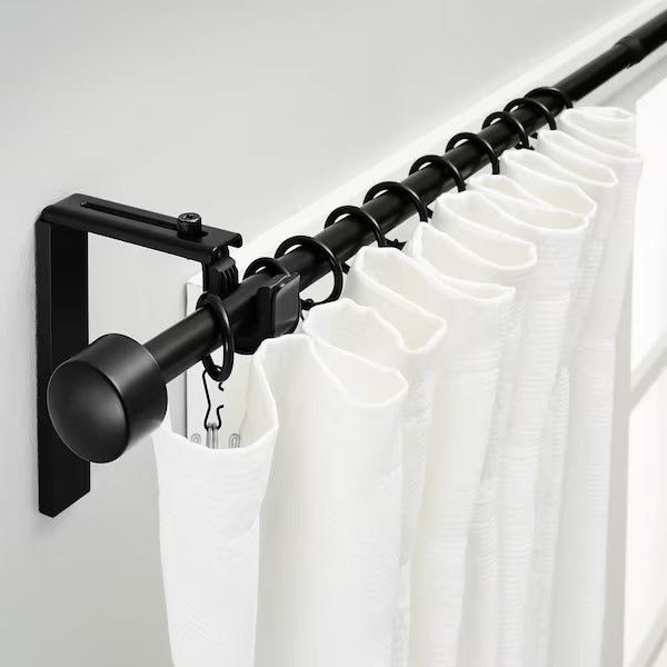 IKEA Racka Curtain Rod Combination Black