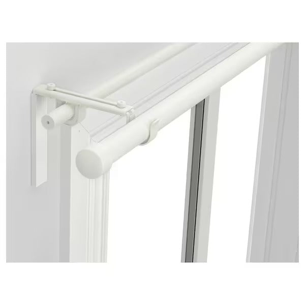 IKEA Racka hugad double curtain rod combination white