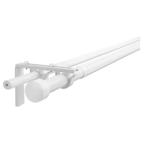 IKEA Racka hugad double curtain rod combination white