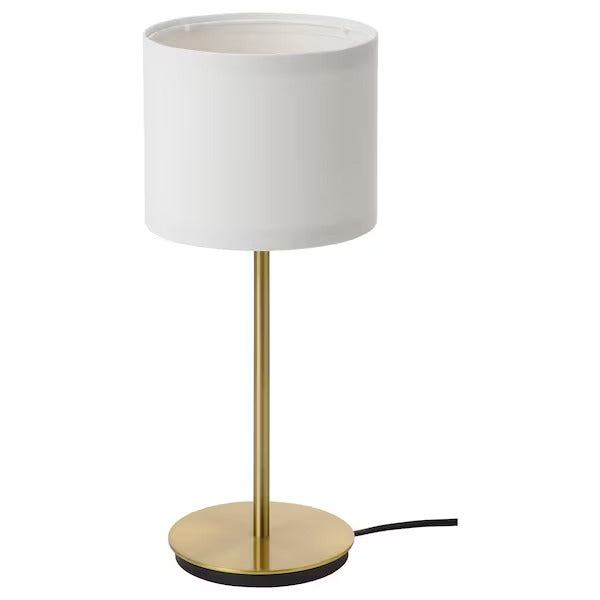 IKEA RINGSTA / SKAFTET Table lamp, white/brass | IKEA Table Lamps | Eachdaykart