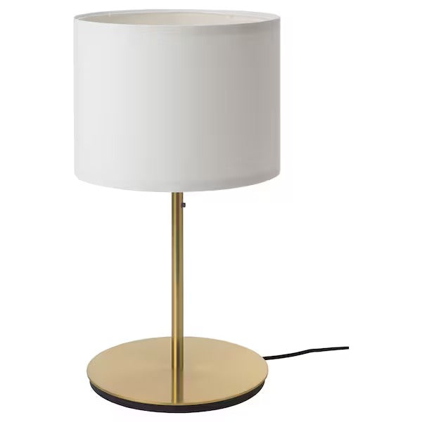 IKEA RINGSTA / SKAFTET Table lamp, white/brass | IKEA Table Lamps | Eachdaykart