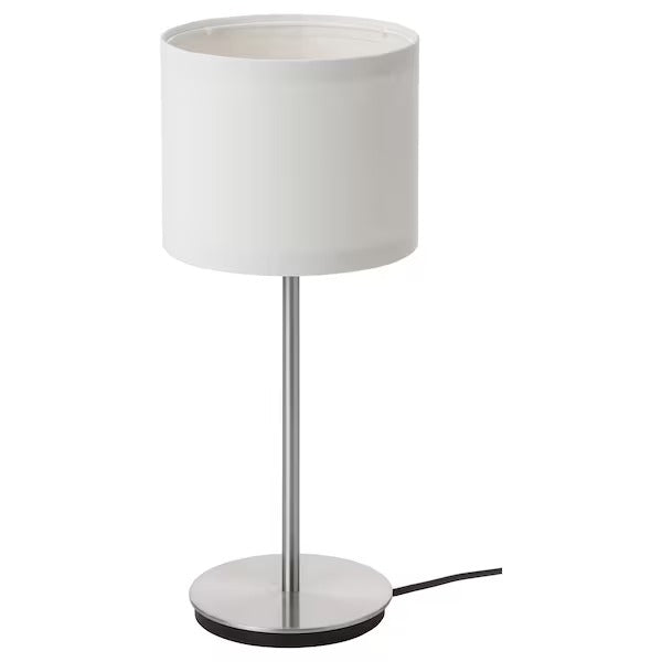 IKEA RINGSTA / SKAFTET Table lamp, white/nickel-plated | IKEA Table Lamps | Eachdaykart