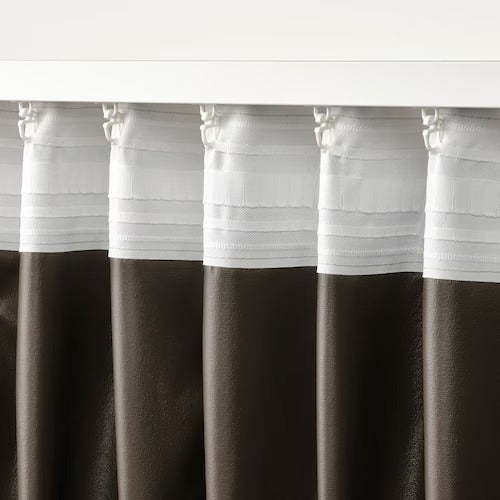 IKEA ROSENMANDEL Room darkening curtains, 1 pair, yellow-beige, 135x250 cm (53x98 ") | IKEA Curtains | Eachdaykart