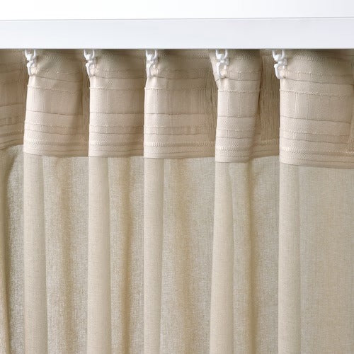 IKEA Rosenrobinia Sheer curtains 1 pair beige
