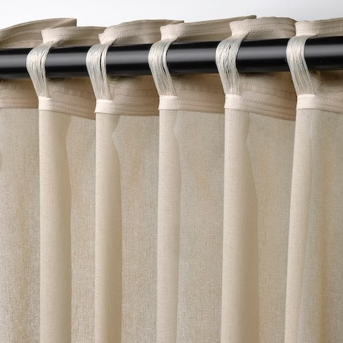 IKEA Rosenrobinia Sheer curtains 1 pair beige