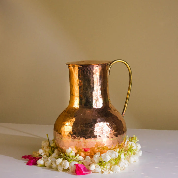 Round Copper Jug | Drinking from copper Utensils