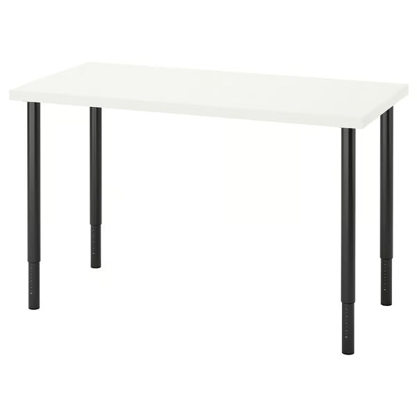 IKEA LAGKAPTEN / OLOV Desk, black-brown/black, 120x60 cm (47 1/4x23 5/8 ")