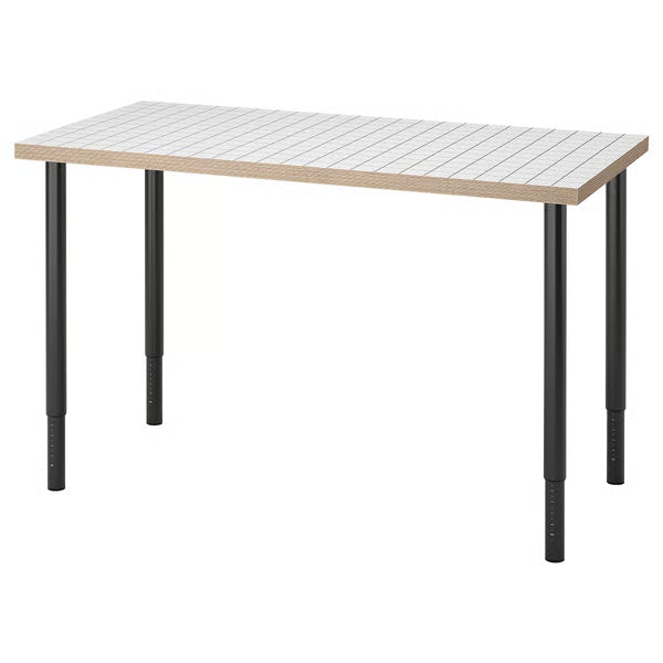 IKEA LAGKAPTEN / OLOV Desk, black-brown/black, 120x60 cm (47 1/4x23 5/8 ")
