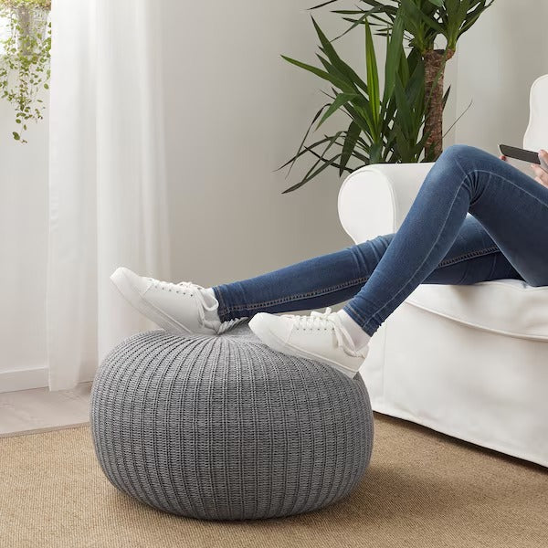 IKEA Sandared pouffe grey