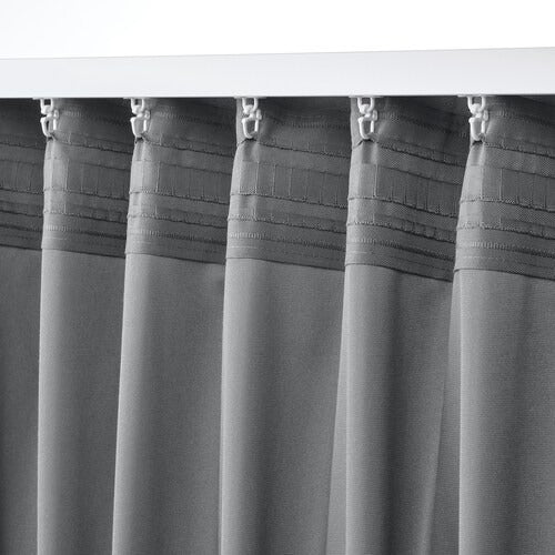 IKEA SANDSVINGEL Curtains, 1 pair, grey, 135x250 cm (53x98 ") | IKEA Curtains | Eachdaykart