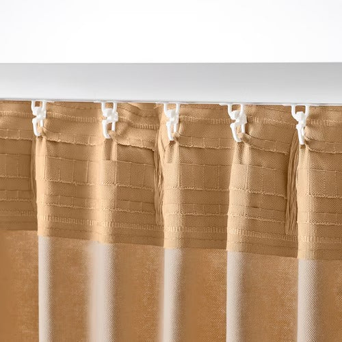 IKEA SANELA Curtains, 1 pair, beige, 140x250 cm (55x98 ") | IKEA Curtains | Eachdaykart