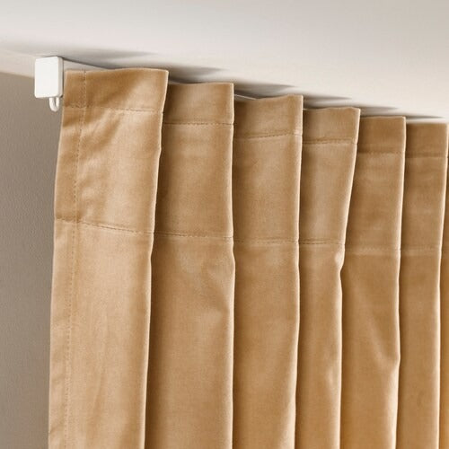 IKEA SANELA Curtains, 1 pair, beige, 140x250 cm (55x98 ") | IKEA Curtains | Eachdaykart