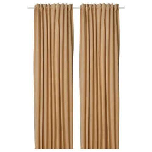 IKEA SANELA Curtains, 1 pair, beige, 140x250 cm (55x98 ") | IKEA Curtains | Eachdaykart