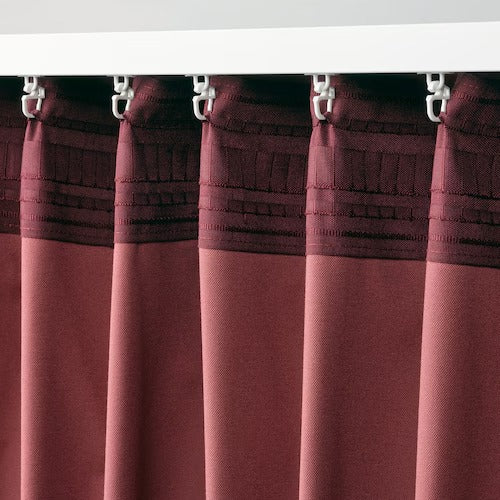 IKEA SANELA Curtains, 1 pair, brown-red, 140x250 cm (55x98 ") | IKEA Curtains | Eachdaykart