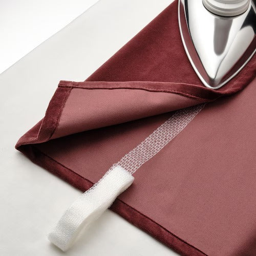 IKEA SANELA Curtains, 1 pair, brown-red, 140x250 cm (55x98 ") | IKEA Curtains | Eachdaykart