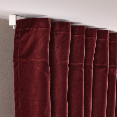 IKEA SANELA Curtains, 1 pair, brown-red, 140x250 cm (55x98 ") | IKEA Curtains | Eachdaykart