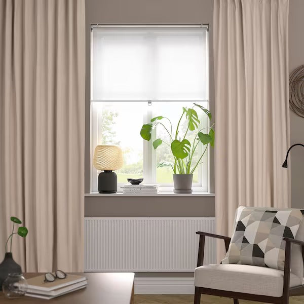 IKEA Sanela curtains 1 pair light beige