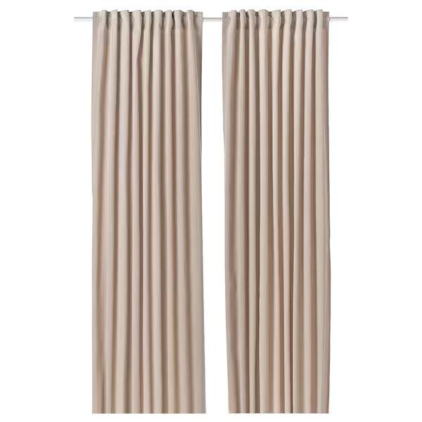 IKEA Sanela curtains 1 pair light beige