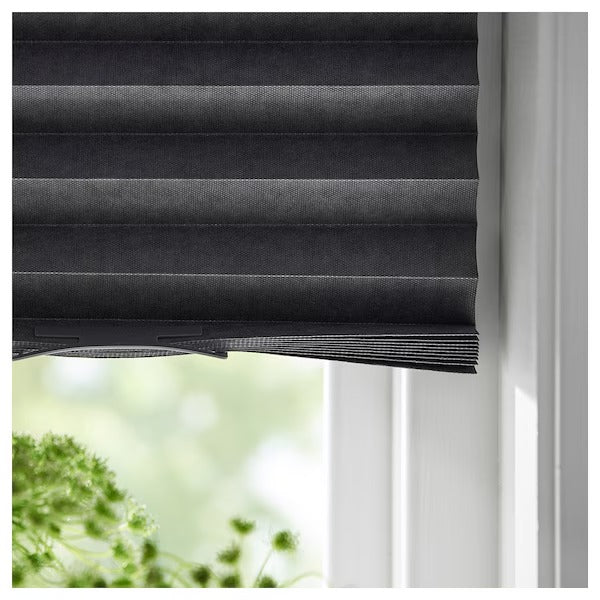 IKEA Schottis block out pleated blind dark grey