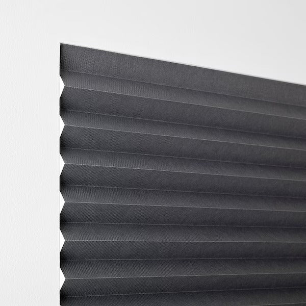 IKEA Schottis block out pleated blind dark grey