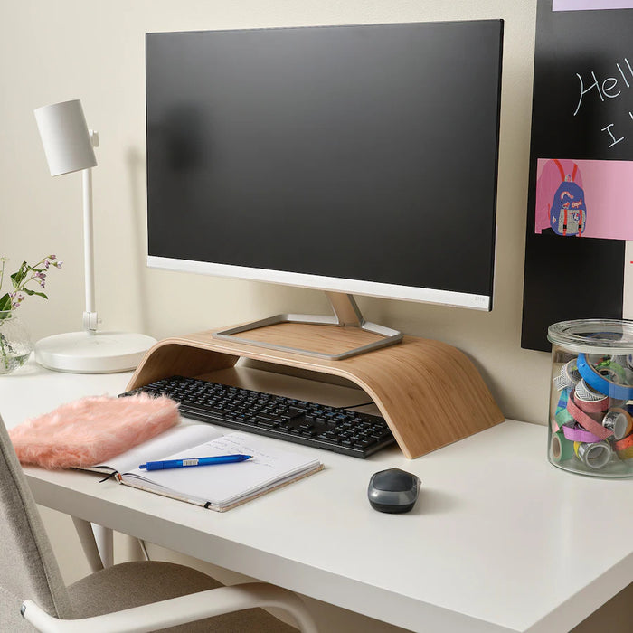 IKEA SIGFINN Monitor stand, fixed height, bamboo veneer