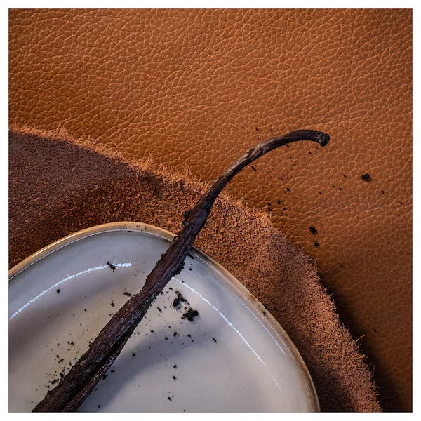 IKEA Silkestrad scented tealight leather and vanilla brown