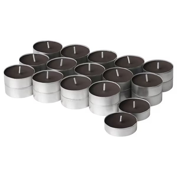 IKEA Silkestrad scented tealight leather and vanilla brown