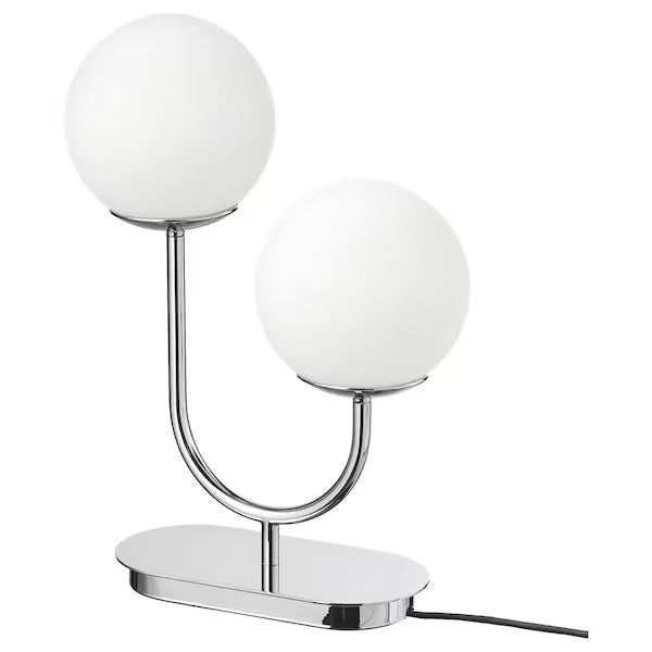 IKEA SIMRISHAMN Table lamp, chrome-plated/opal white glass | IKEA Table Lamps | Eachdaykart