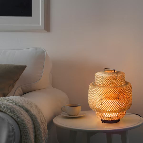 IKEA SINNERLIG LED table lamp, bamboo/handmade dimmable | IKEA Table Lamps | Eachdaykart