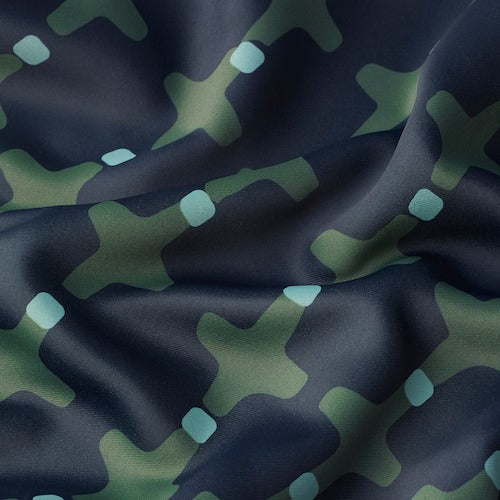 IKEA Skogssvingel Room darkening curtains 1 pair dark blue green