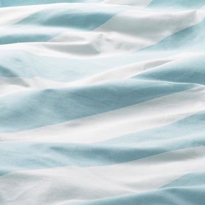 IKEA SLOJSILJA Duvet cover and pillowcase, light blue/white/stripe, 150x200/50x80 cm (59x79/20x31 ") | IKEA Bed linen | Eachdaykart