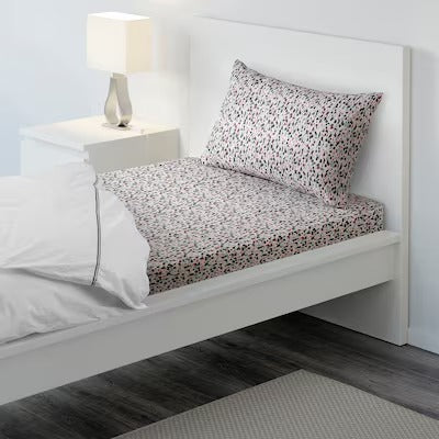 IKEA SMASTARR Flat sheet and pillowcase, dotted/multicolour, 150x260/50x80 cm (59x102/20x31 ") | IKEA Bed linen | Eachdaykart