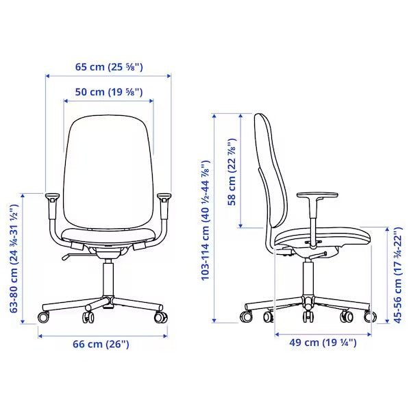 IKEA Smorkull office chair with armrests