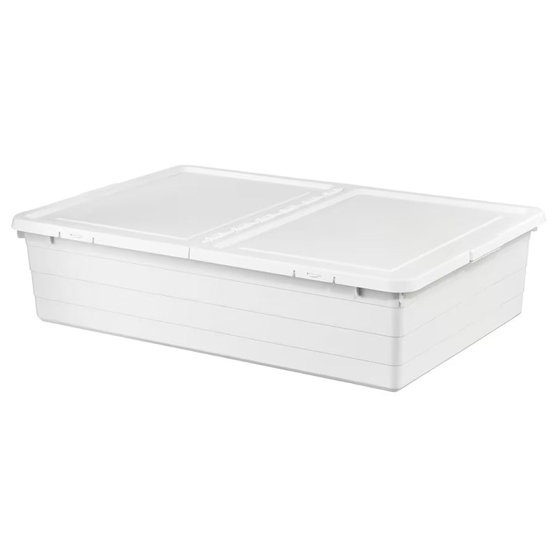 IKEA SOCKERBIT Storage box with lid, white | IKEA Paper & media boxes | IKEA Storage boxes & baskets | IKEA Small storage & organisers | Eachdaykart
